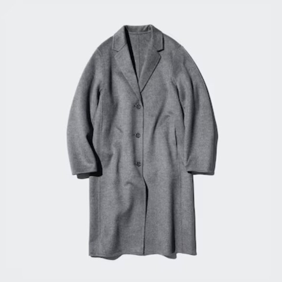 NWT UNIQLO Women’s Double Face Chester Long Coat XS XSmall - Picture 1 of 13
